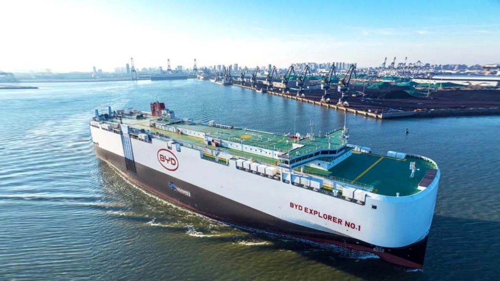 BYD lança navio próprio para exportação de carros elétricos EXPLORER NO.1 BYD